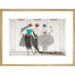 Les Belles Sauvagettes print in gold frame