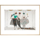 Les Belles Sauvagettes print in natural frame