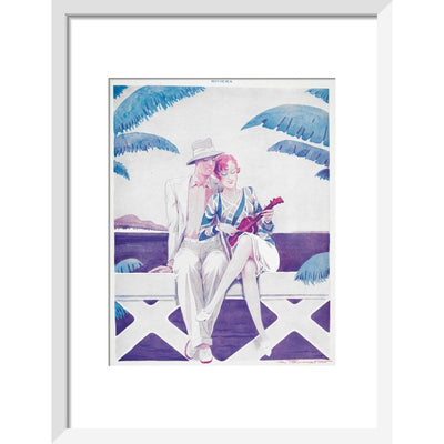 Riviera print in white frame
