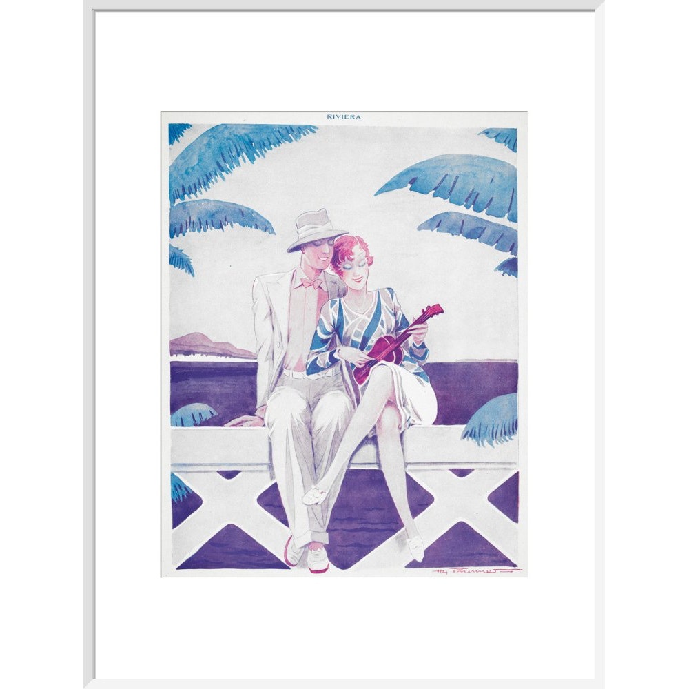 Riviera print in white frame