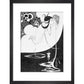 Salome and John the Baptist print in black frame