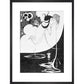 Salome and John the Baptist print in black frame