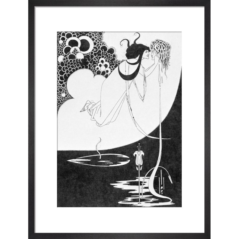 Salome and John the Baptist print in black frame