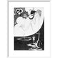 Salome and John the Baptist print in white frame