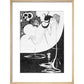 Salome and John the Baptist print in natural frame