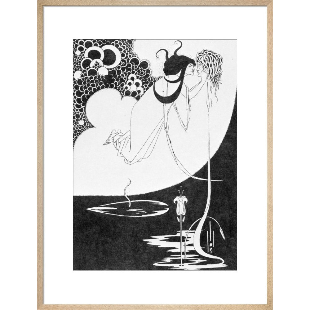 Salome and John the Baptist print in natural frame