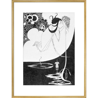 Salome and John the Baptist print in gold frame
