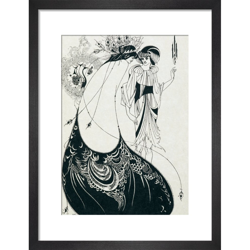 The Peacock Skirt print in black frame