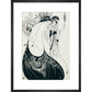 The Peacock Skirt print in black frame