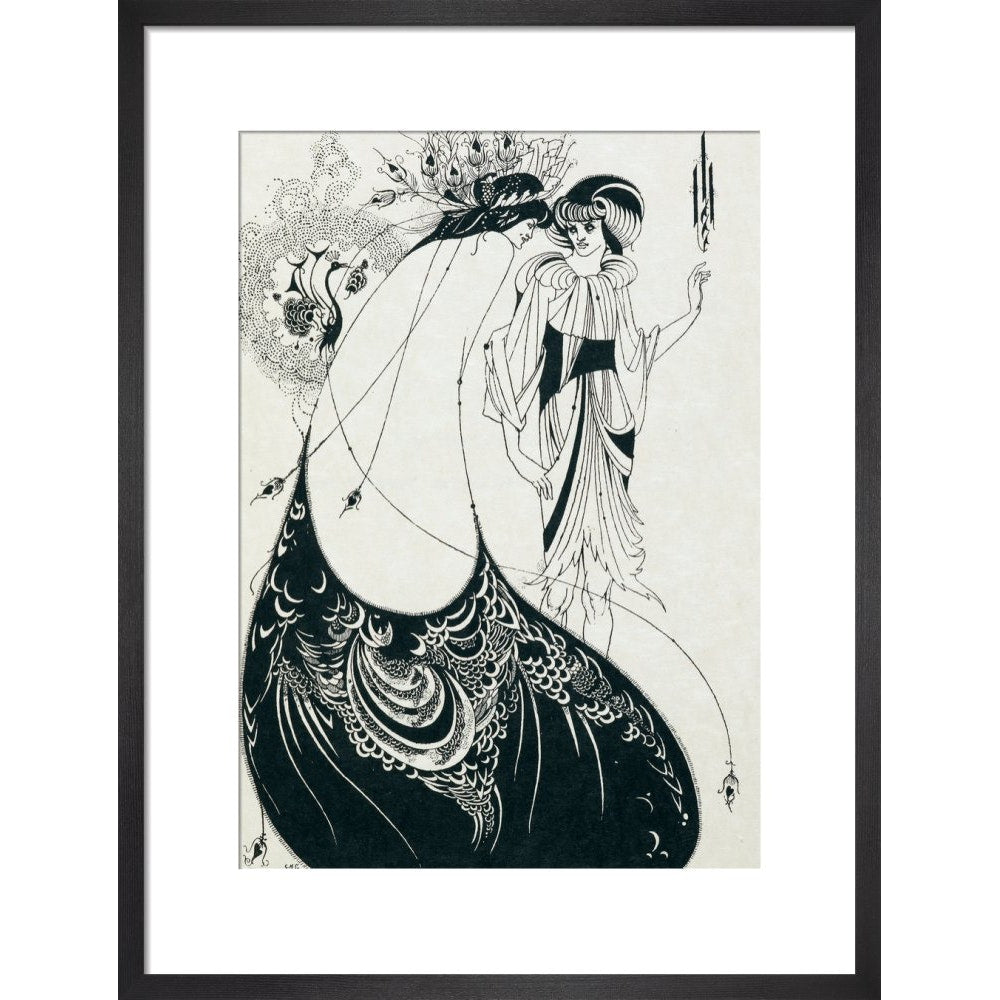 The Peacock Skirt print in black frame