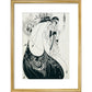 The Peacock Skirt print in gold frame
