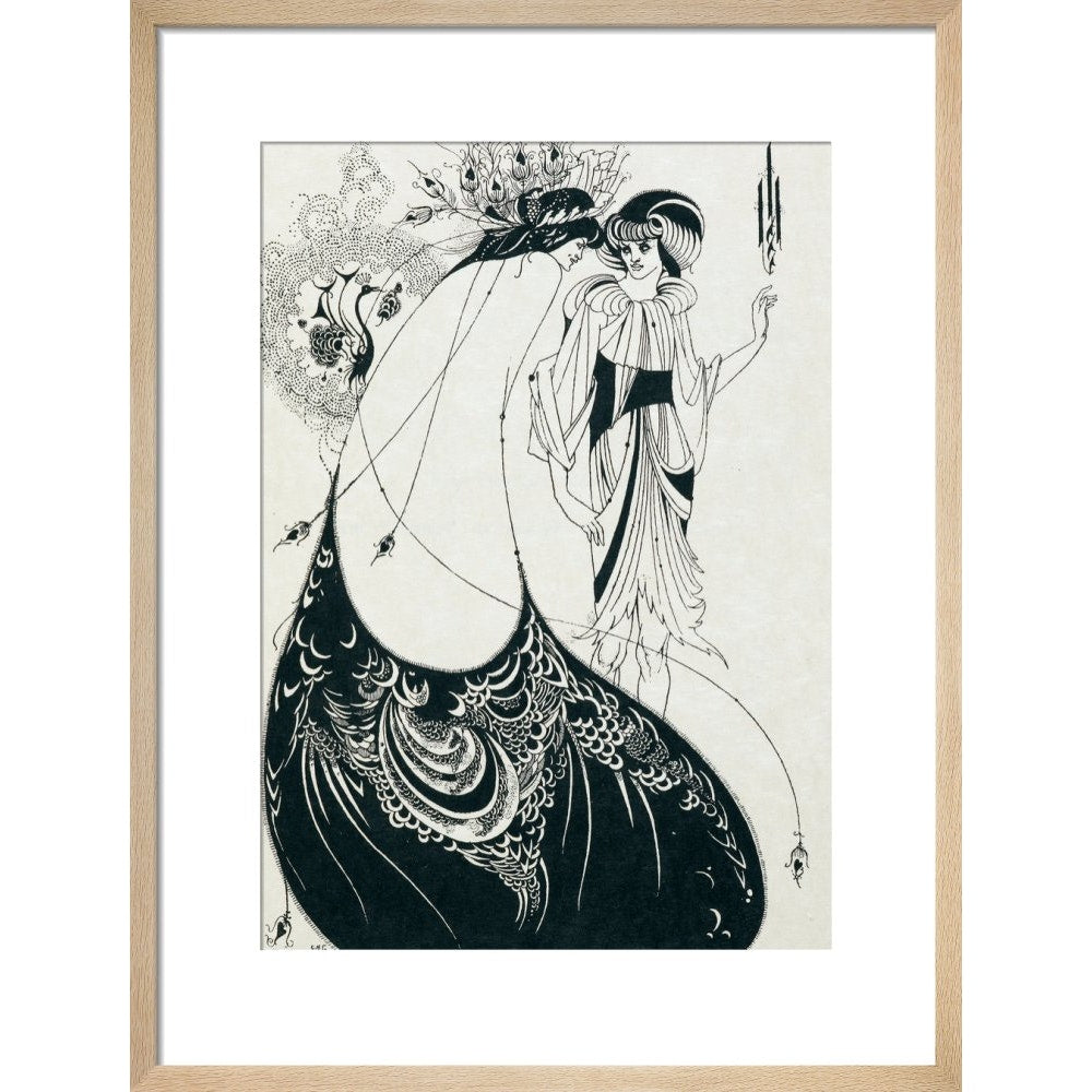 The Peacock Skirt print in natural frame