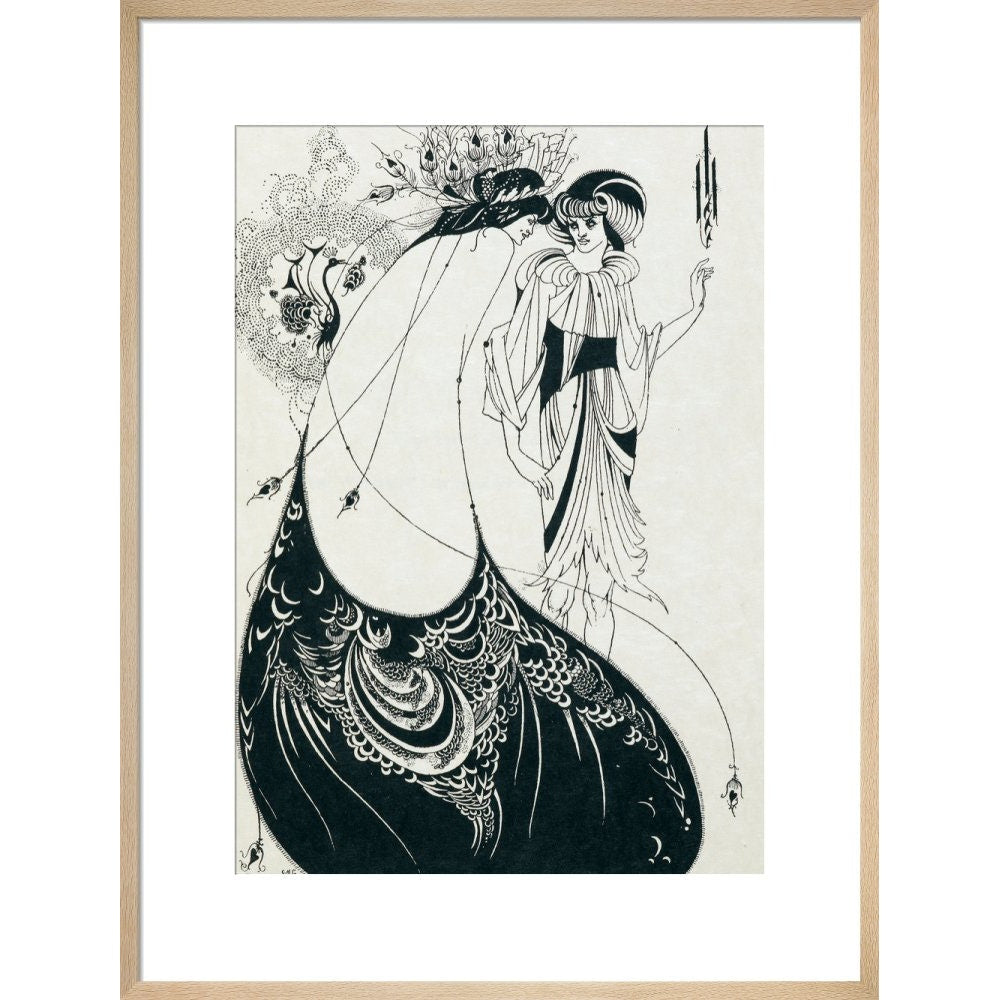 The Peacock Skirt print in natural frame
