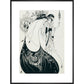 The Peacock Skirt print in black frame
