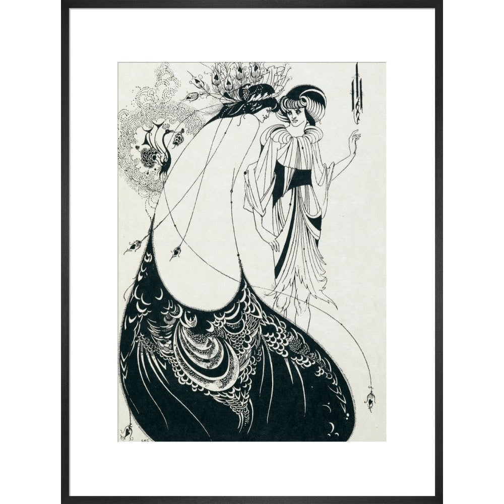 The Peacock Skirt print in black frame
