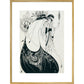 The Peacock Skirt print in gold frame