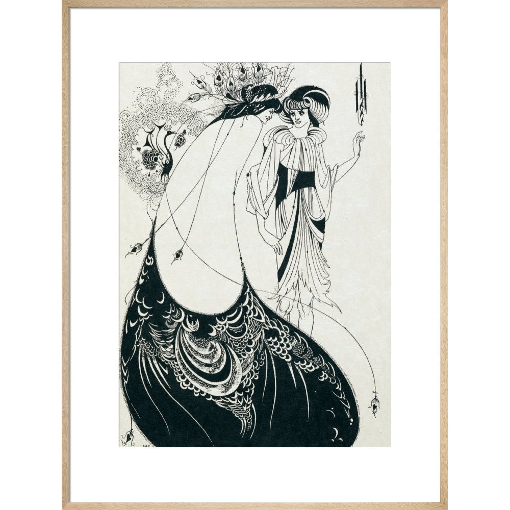 The Peacock Skirt print in natural frame