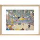 Trapeze Artists Leap through Space print in natural frame 
