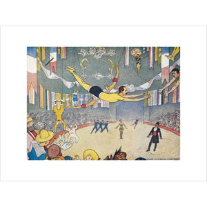 Trapeze Artists Leap through Space print unframed