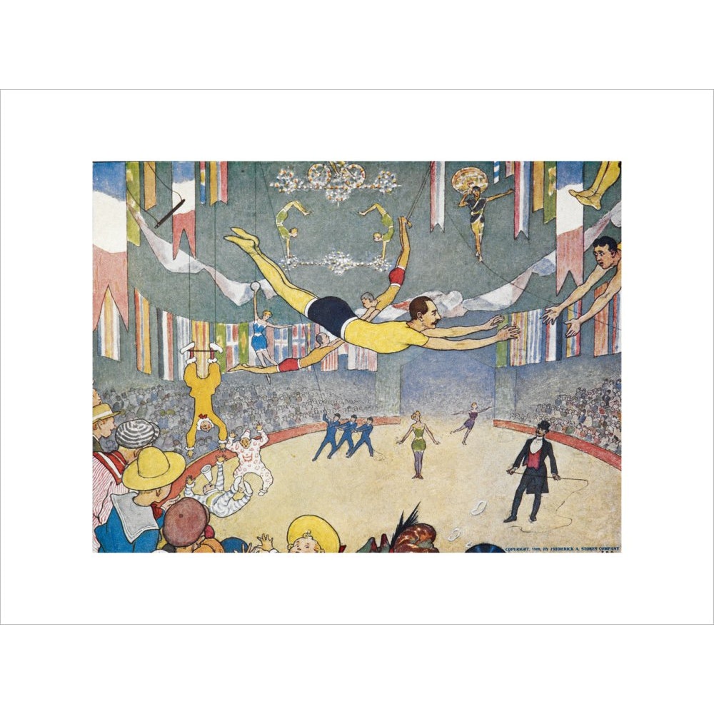 Trapeze Artists Leap through Space print unframed