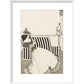 Woman Reading print in white frame
