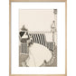 Woman Reading print in natural frame