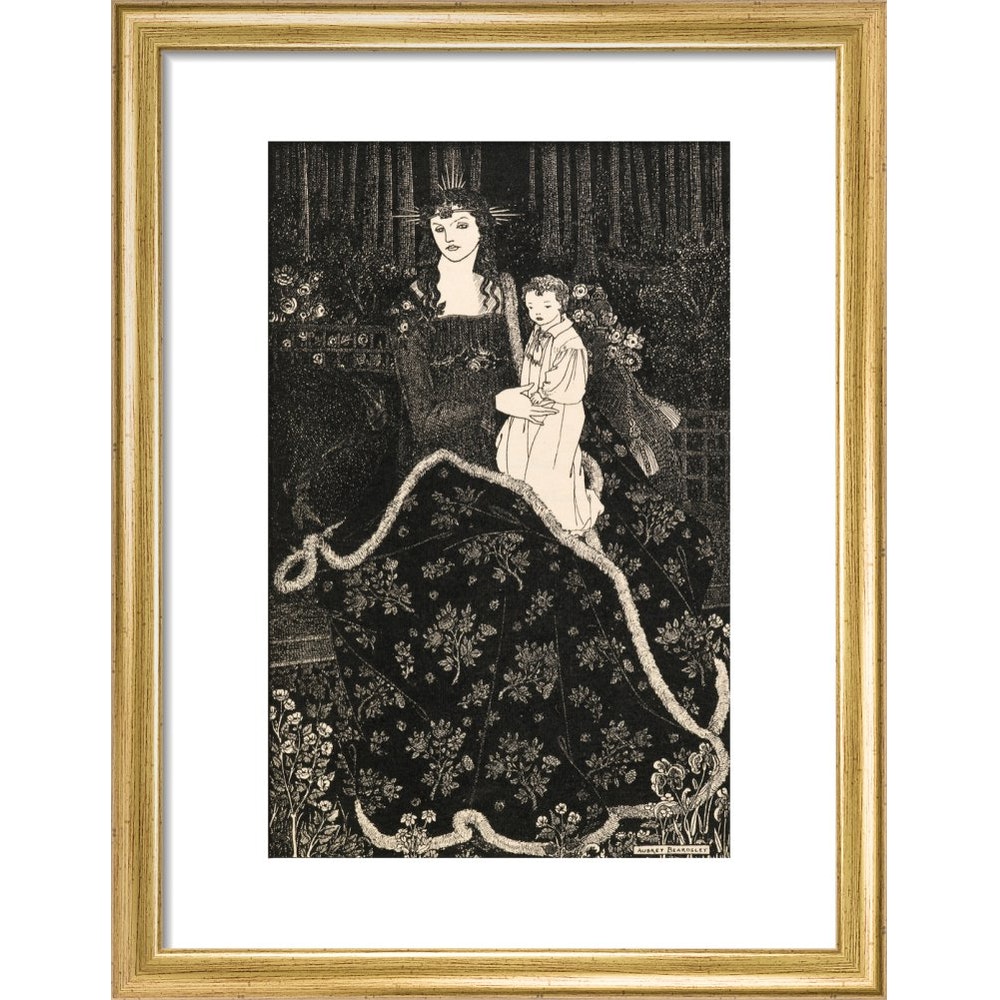 Christmas Card print in gold frame