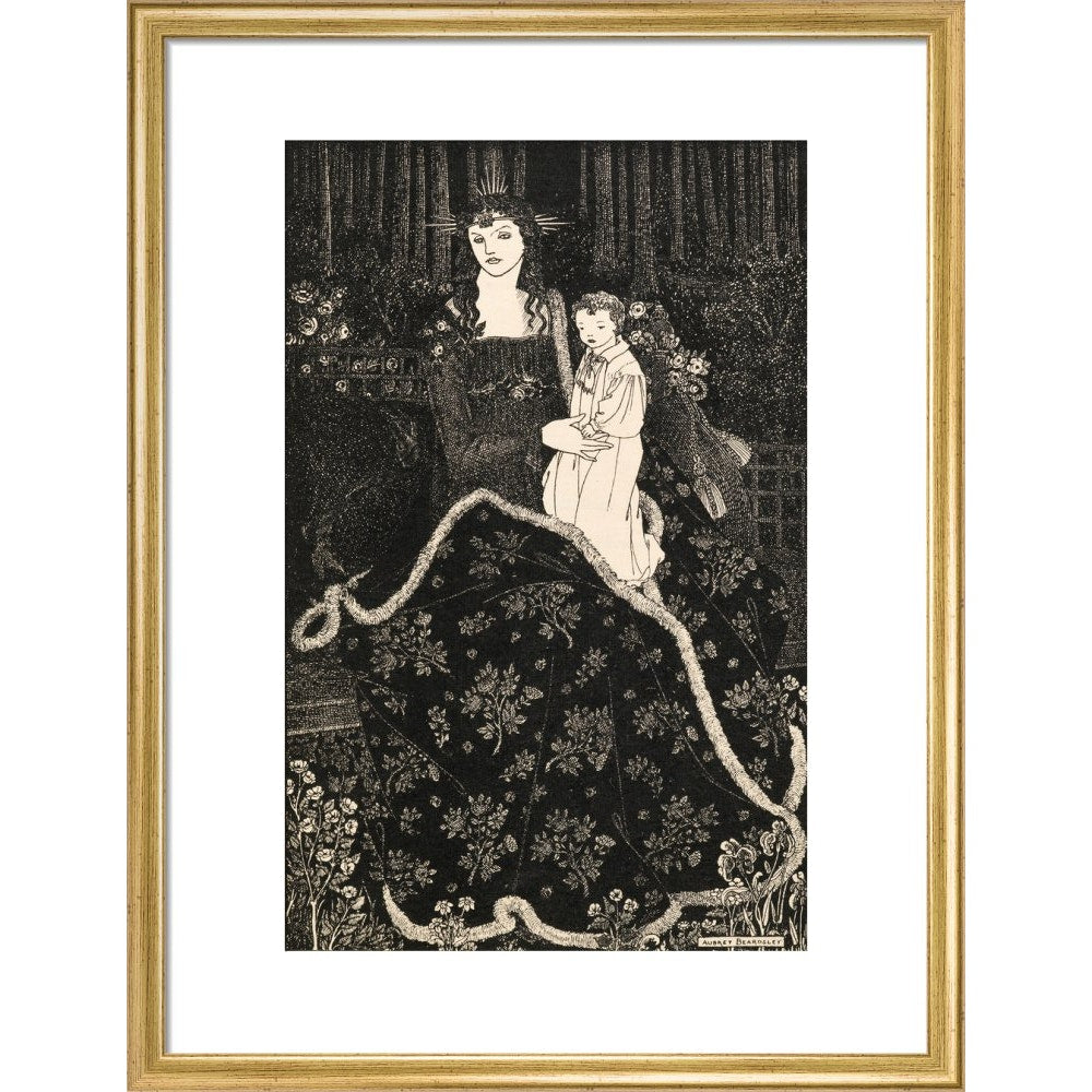Christmas Card print in gold frame