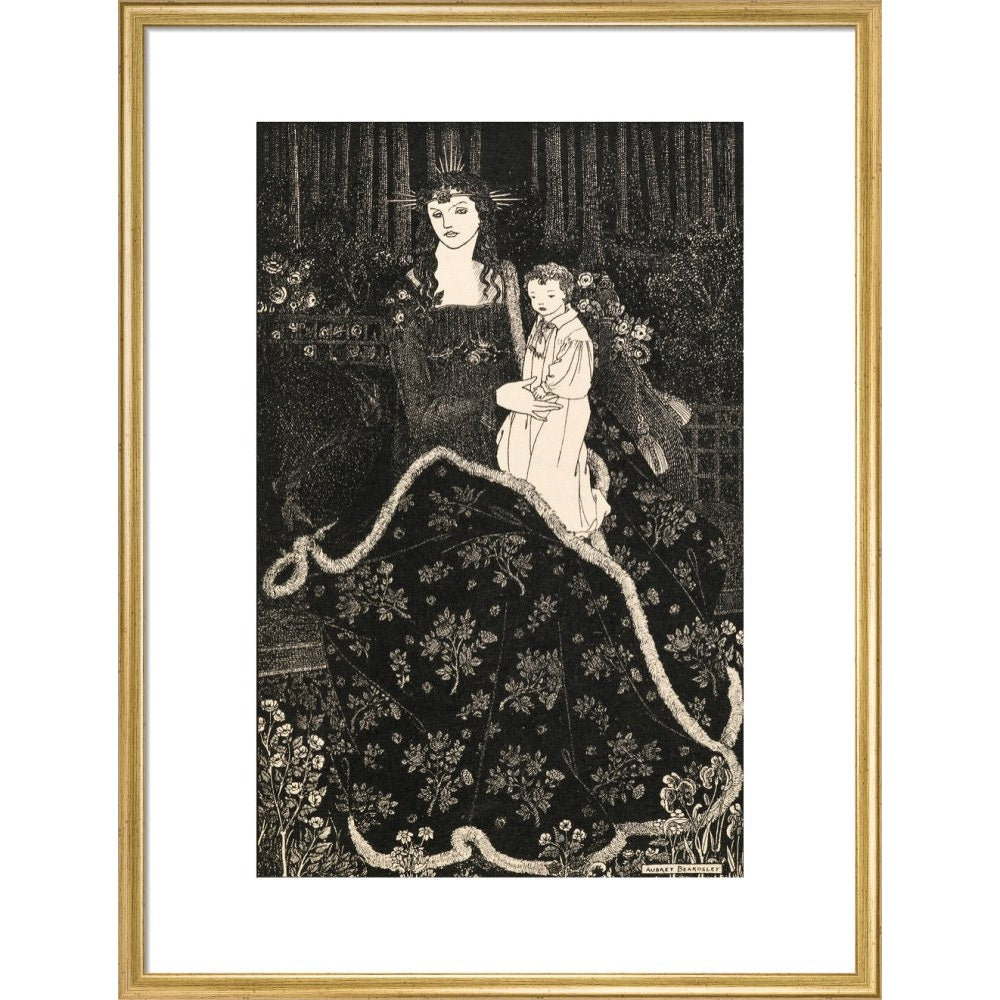 Christmas Card print in gold frame