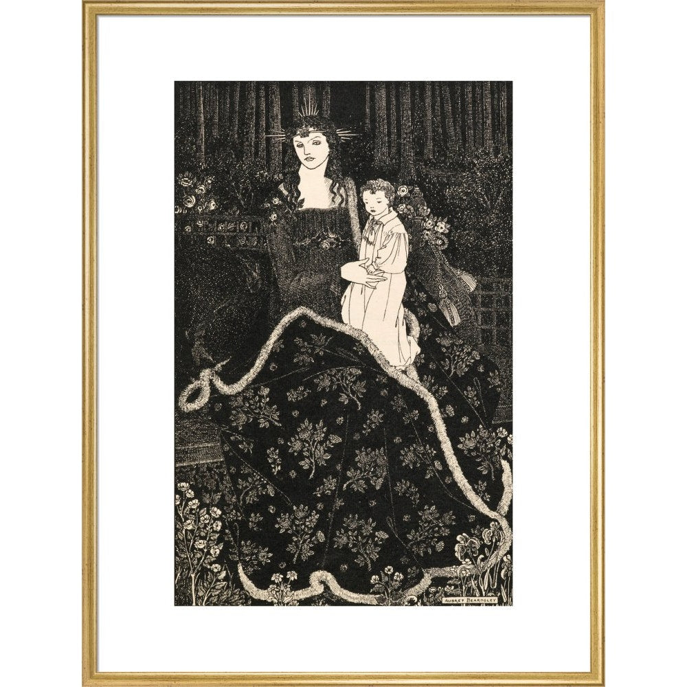 Christmas Card print in gold frame
