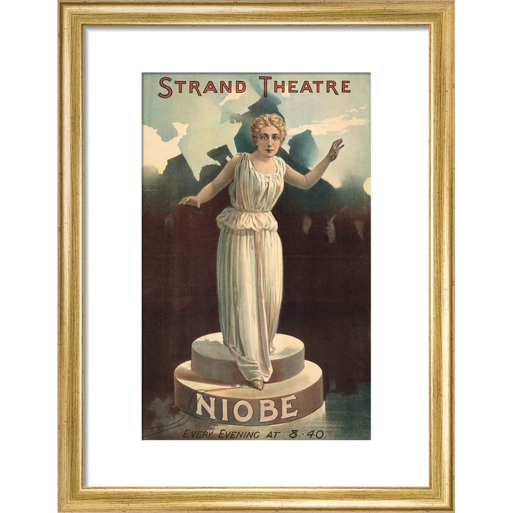 Strand Theatre print in gold frame