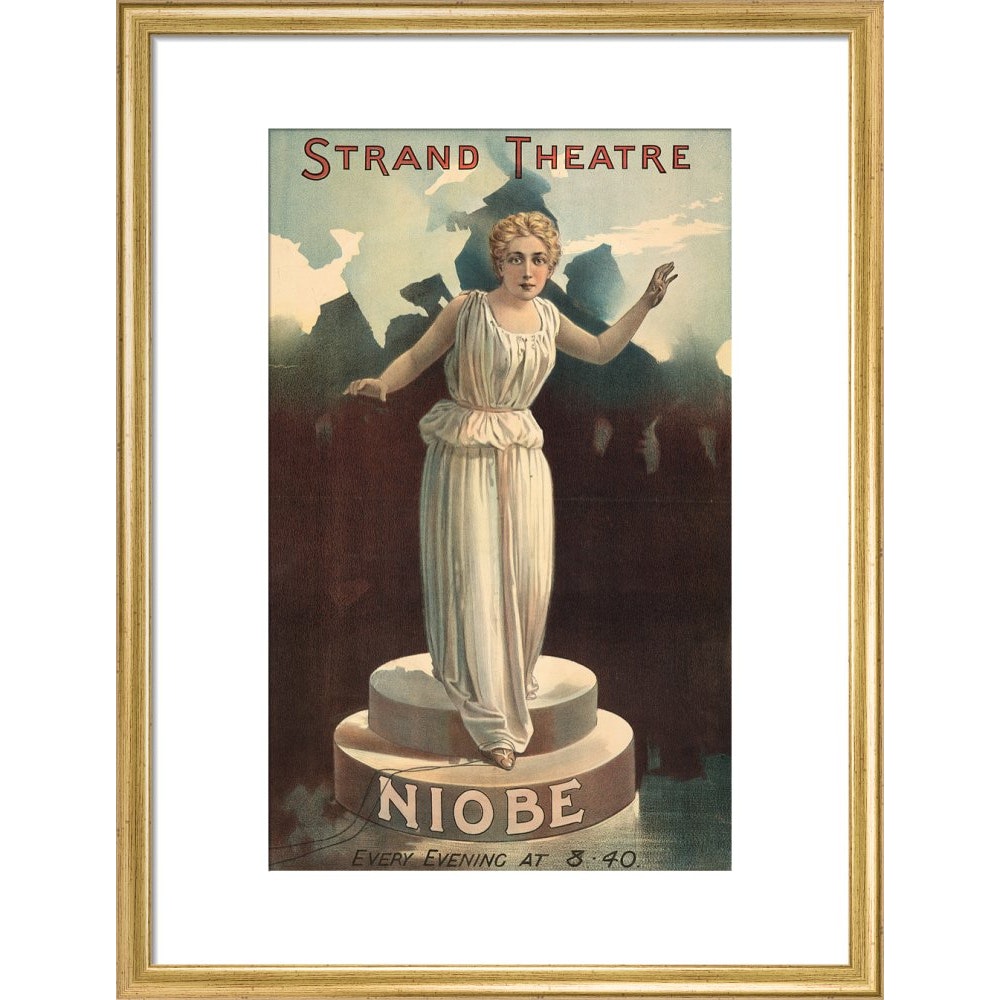 Strand Theatre print in gold frame