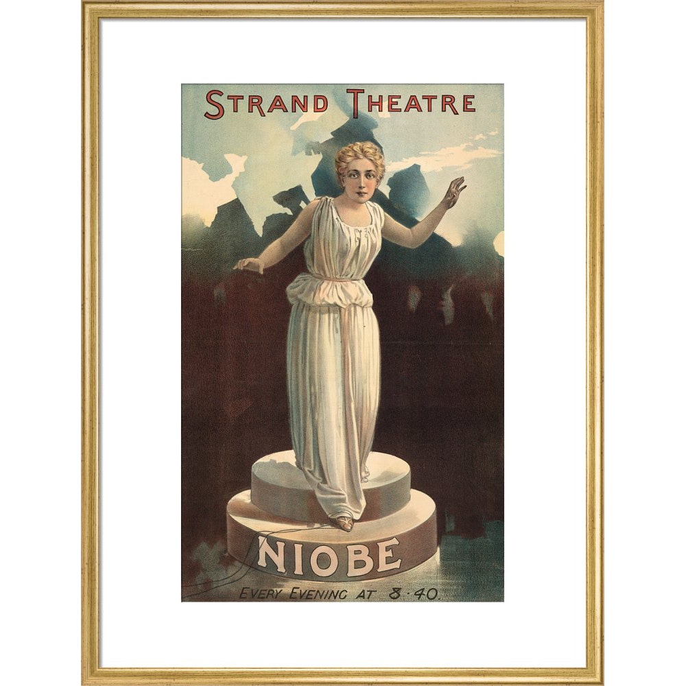 Strand Theatre print in gold frame