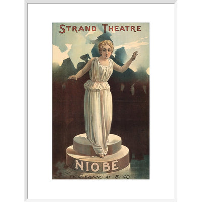 Strand Theatre print in white frame