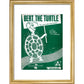Bert, the Turtle: The Duck and Cover Song print in gold frame