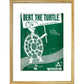Bert, the Turtle: The Duck and Cover Song print in gold frame