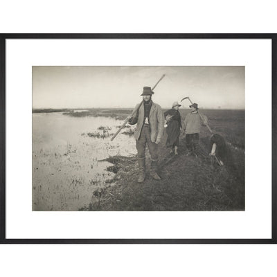 Coming Home from the Marshes print in black frame