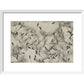 Dandelion Seeds print in white frame