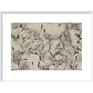 Dandelion Seeds print in white frame