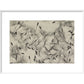 Dandelion Seeds print in white frame