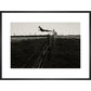 Leaping Lurcher print in black frame