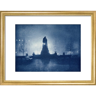 Light and Shade in Leicester Square print in gold frame