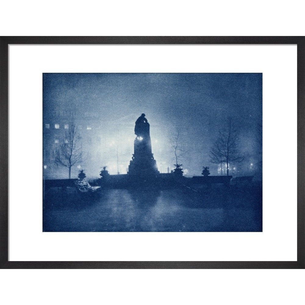 Light and Shade in Leicester Square print in black frame