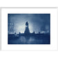 Light and Shade in Leicester Square print in white frame