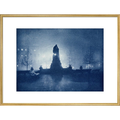 Light and Shade in Leicester Square print in gold frame