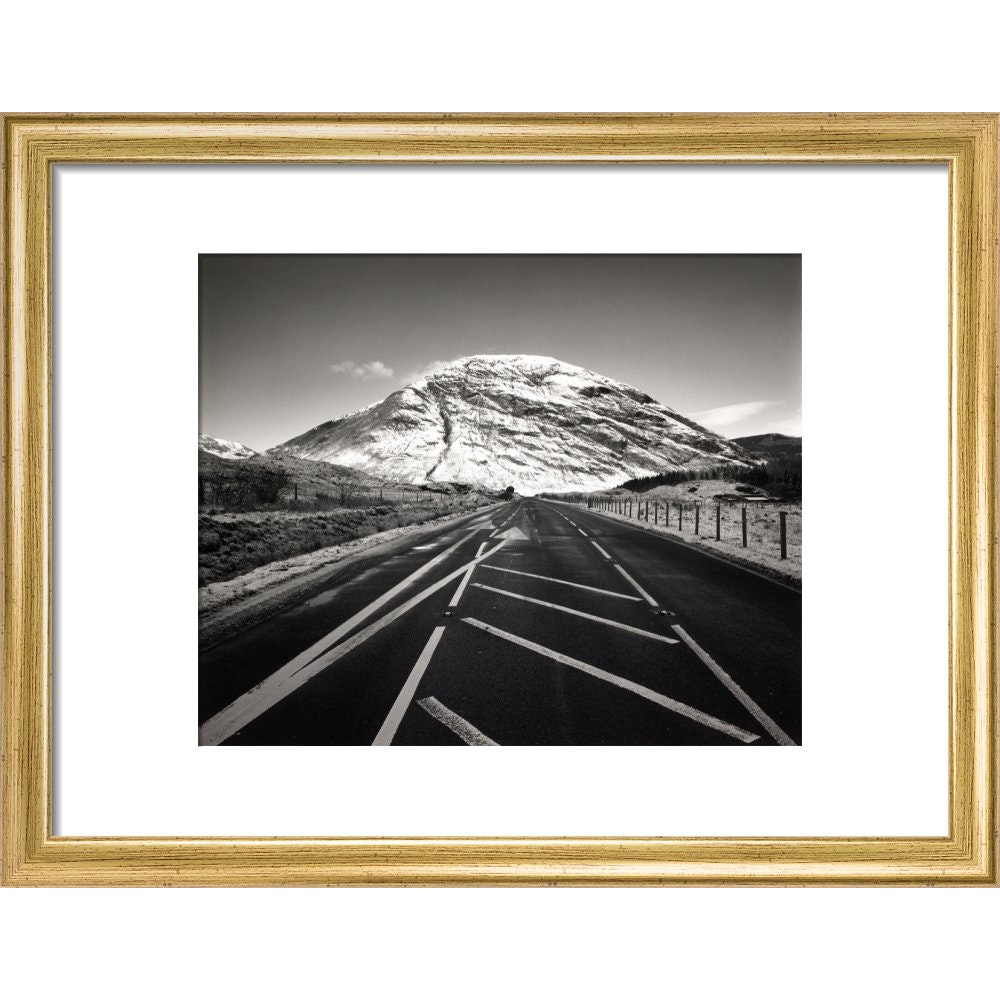 Meall Mor print in gold frame