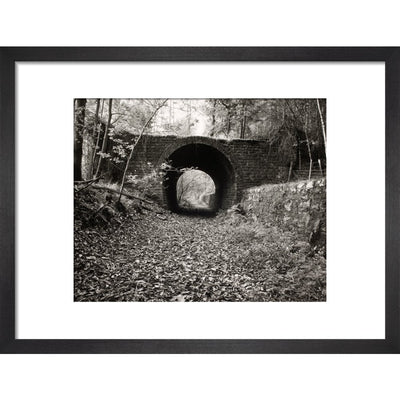 One Way Bridge print in black frame