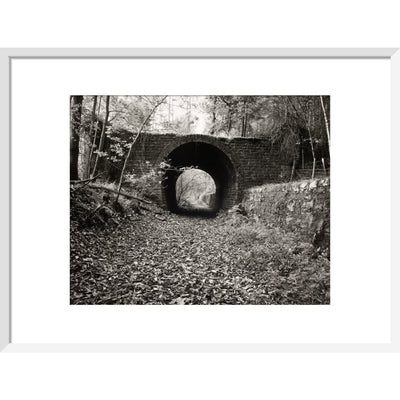 One Way Bridge print in white frame