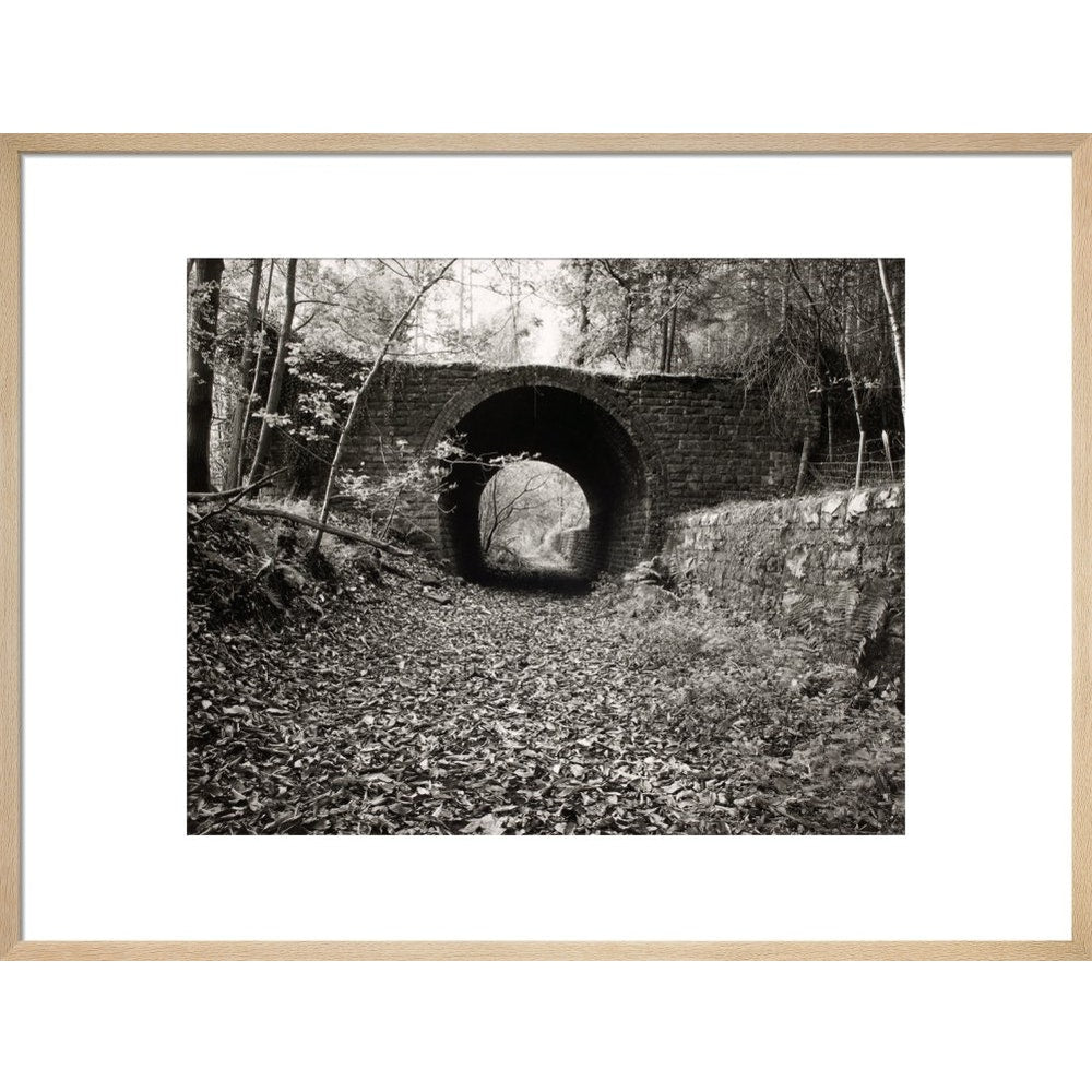 One Way Bridge print in natural frame