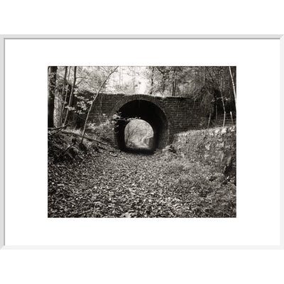 One Way Bridge print in white frame